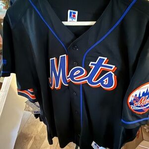 Vintage Black Mets Baseball Jersey